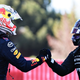 Max Verstappen and Lewis Hamilton shake hands
